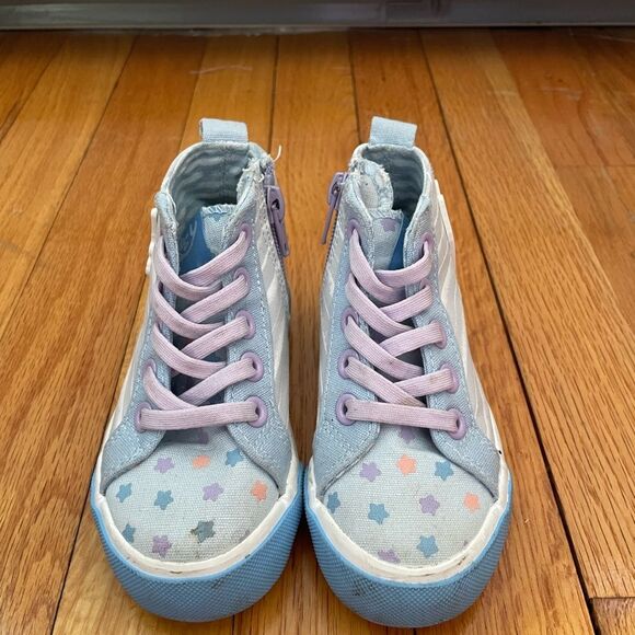 Ground up Bluey Blue and Purple High-Top Sneakers with Playful Design size 7 - Picture 3 of 10
